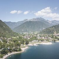 Blick auf den Ledrosee und Pieve