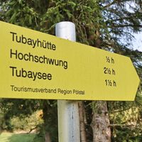 Zeitangaben zu Beginn der Wanderung