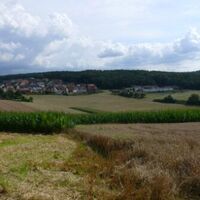 Blick auf den Aussiedlerhof Müller