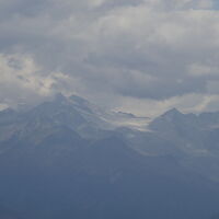 die Hochalmspitze in Wolken getaucht