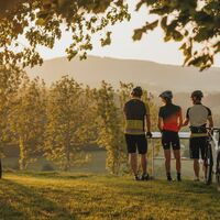 Mountainbiker bei der Mühlholzkapelle