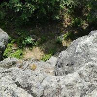 Kletterwand beim Gipfel