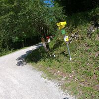 Variante 3: WP 40702-0098 Parkplatz Raschberg km41,0 Seehöhe 1030m, Ausgang St. Agatha oder Halleralm bergab auf Asphalt