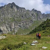 Panorama des Anstiegs