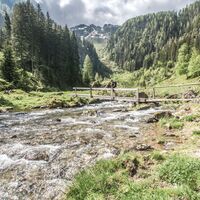 Bachüberquerung bei der Lackneralm am historischen Knappenweg