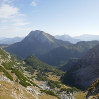 der mächtige Lugauer, unterhalb das Gsuchkar