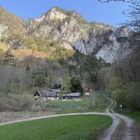 Dies Rundlein geht indes weiter zum Talschluss von Thalhof. Eine wunderbare Einschicht! Hier nicht links owe, sondern hinter dem Anwesen leicht bergauf weiter