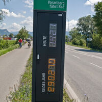 Elektronischer Fahrradzähler in Vorarlberg