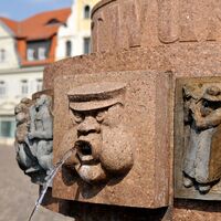 Ringelnatz Brunnen am Marktplatz Wurzen