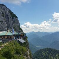 Blick vom Roßstein auf die Tegernseeerhütte