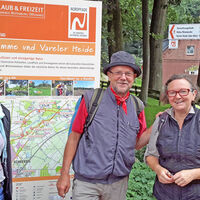 Startpunkt 1 vor dem Meyerhof des Heimatmuseums Scheeßel