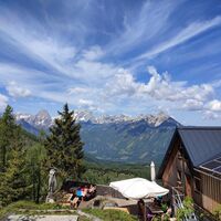 Blick über die Zellerhütte zum Gr. Priel