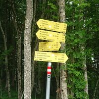 Wegweiser bei der Sattelhalt