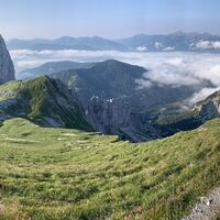 Panorama von der Riffelspitze Richtung Süden