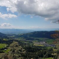 Blick vom Brüggelekopf bis zum Bodensee