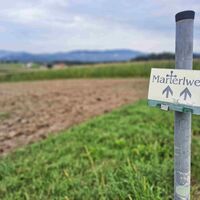 Wegmarkierung am Marterlweg Kaindorf