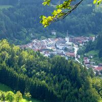 Ausblick vom Rastplatz in Richtung Süden nach Bad Eisenkappel