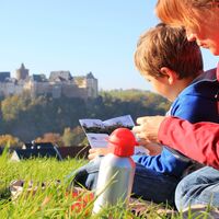 Picknick vor Burg Mildenstein in Leisnig