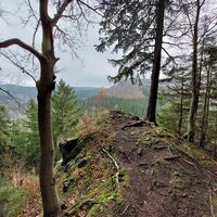 Wegweiser, Bergpfad, Richtung Schneekopf, Aussichtspunkt