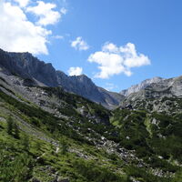 Rückblick zur Voisthalerhütte