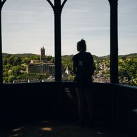 Ausblick vom Rothaarsteig auf Dillenburg