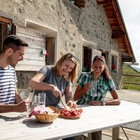 Alp Laret, oberhalb von Ftan