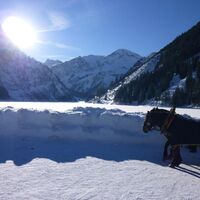 Der zugefrorene Vilsalpsee