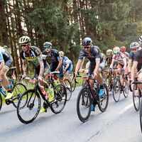 Radrennfahrer beim SuperGiroDolomiti