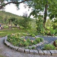 Rastplatz am Ende der Wanderung