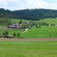 Blick zurück nach Steigung Zeindorf - St. Martin