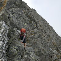 Vom Roteck zur Barbaraspitze runter ist der Fels noch gut