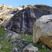Gut markiert ist der Klettersteig