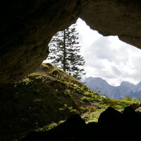 nachdem wir das hintere Ende der Höhle erreicht haben, gehen wir wieder zurück