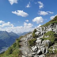 Aufstieg hinauf zur Leutkircher Hütte
