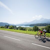 Rennradfahrer am Faaker See