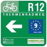 Beschilderung R12 Thermenradweg in der Steiermark