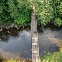 Gravelbiker Rur bei Monschau