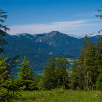 Blick zur Zugspitze und zum Tegernsee