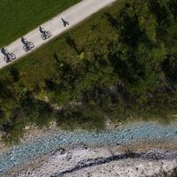 Radfahrer im Leutaschtal