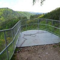 Aussichtspunkt "Dreibahnenblick" über dem Gaisloch-Tunnel