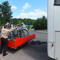 Ankunft mit dem RegioRadler in Hermeskeil