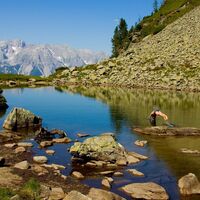 Der Spiegelsee auf dem Reiteralm-Rundweg