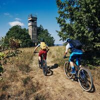 Ehemaliger Grenzturm nach Lehesten entlang der südlichen Schiefergebirgstrophy-Strecke (Tour 2)