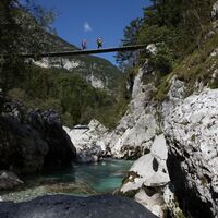 Hängebrücke über Soča