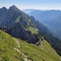 Rückblick zur großen Klammspitze vom Feigenkopf aus gesehen.