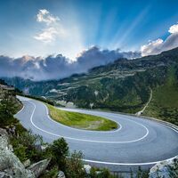 Furkapass mit Blick Richtung Grimsel