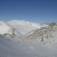 Blick zum höchsten Punkt vom Scharnitzfeld