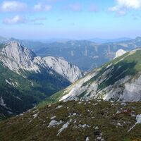 Blick zur Donnerwand und Mitterbergschneid etc.