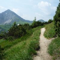 Der Wanderweg zum Wannenjoch