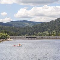 Blick auf die Staumauer Schluchsee